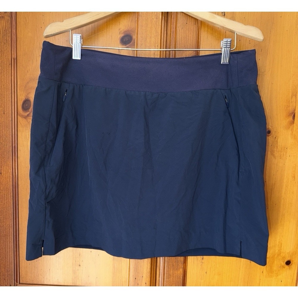 Athleta Women's 16 Soho Mid Rise Skort Skirt Athleisure Tennis Golf Navy 211382